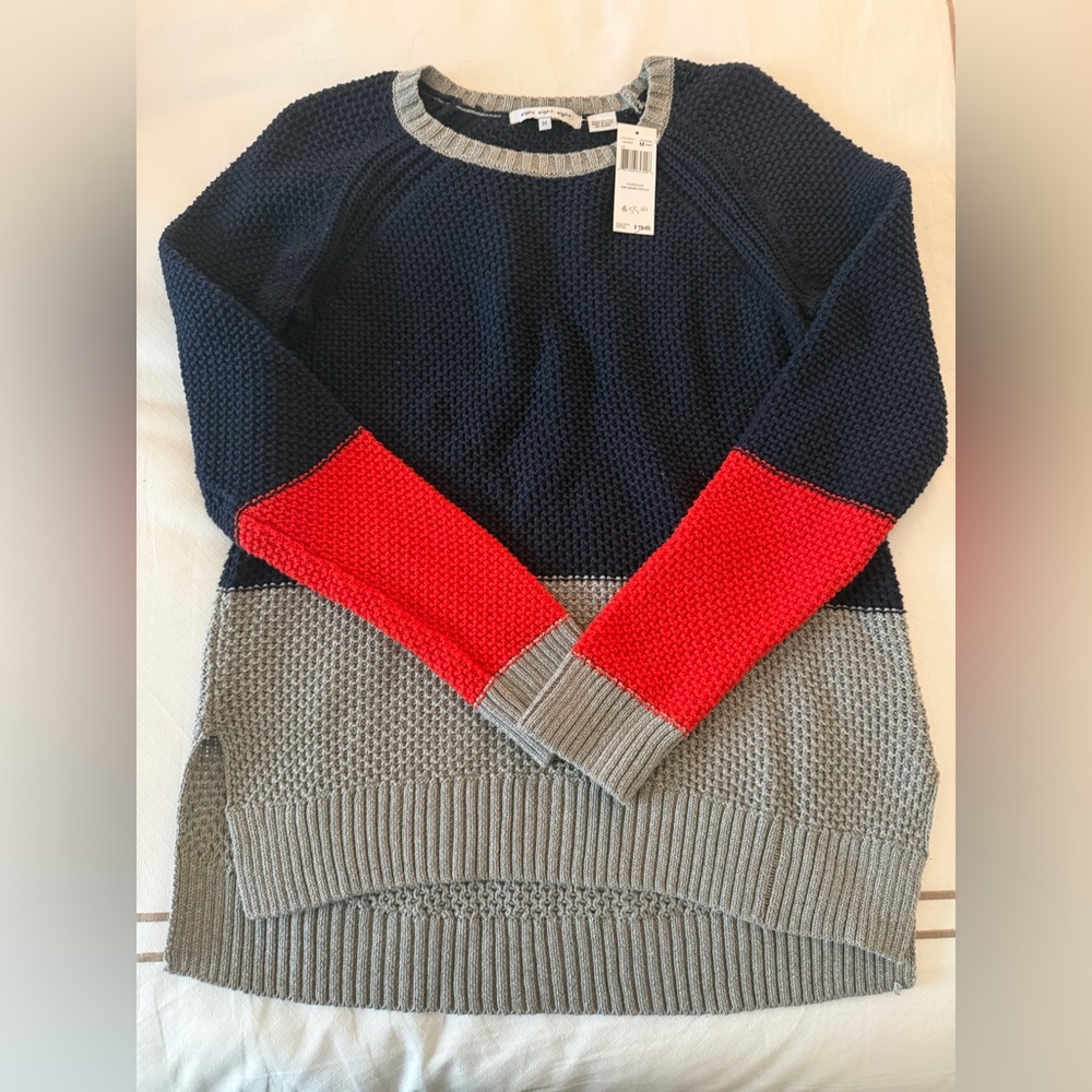 Eight Eight Eight Navy and Gray Knit Sweater